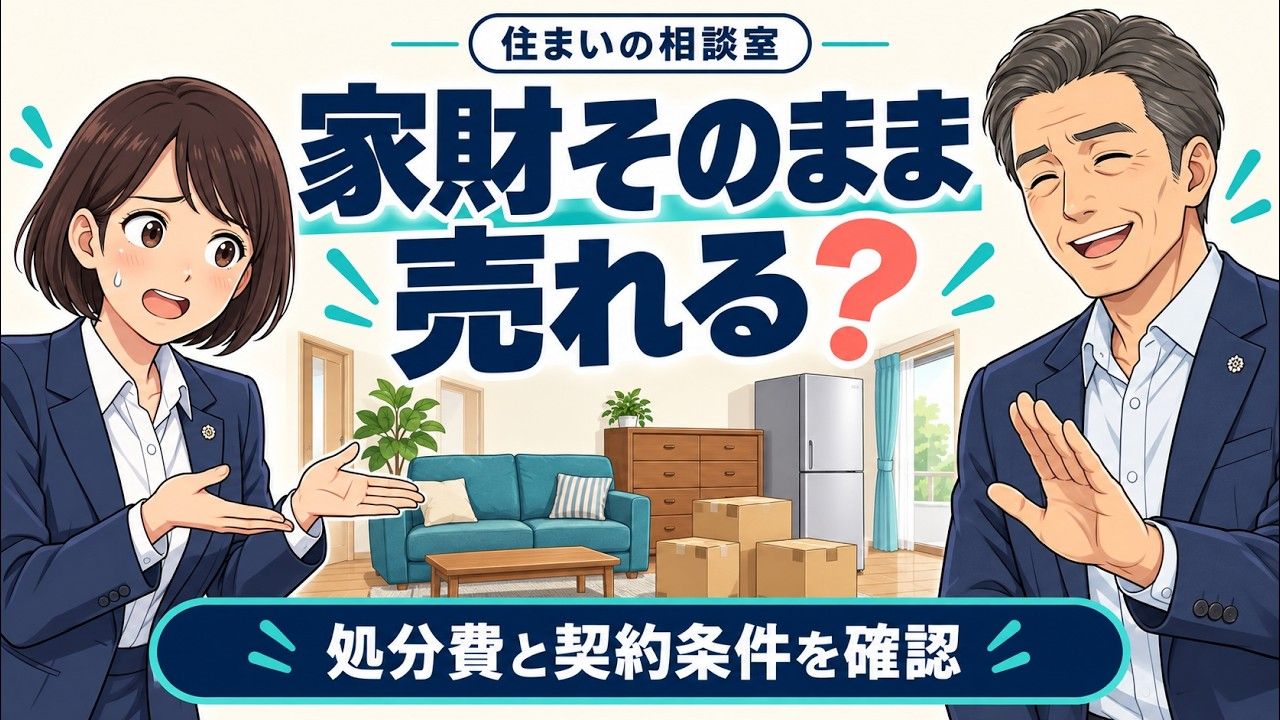 動画：家財そのままで家は売れる？片付ける前に確認したい処分費と契約条件｜住まいの相談室
