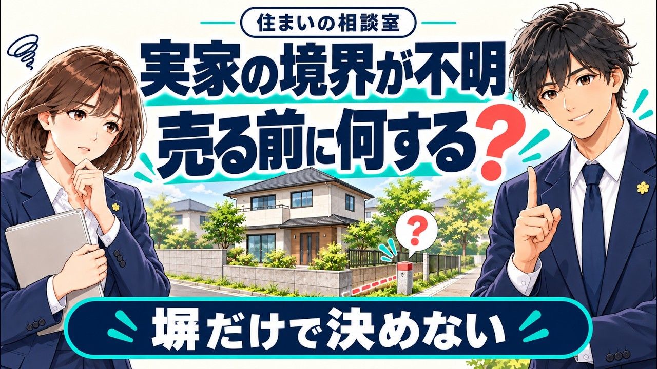 動画：相続した実家の境界が分からない｜売却前に確認したいこと【住まいの相談室】